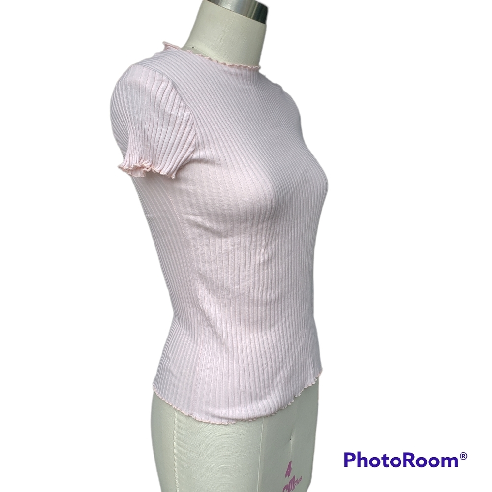 Light Pink Zara Girls' Ribbed Tee - Picture 3 of 5